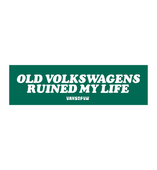 VW bumper sticker Mint Bus – classic Volkswagen decal 15x5cm