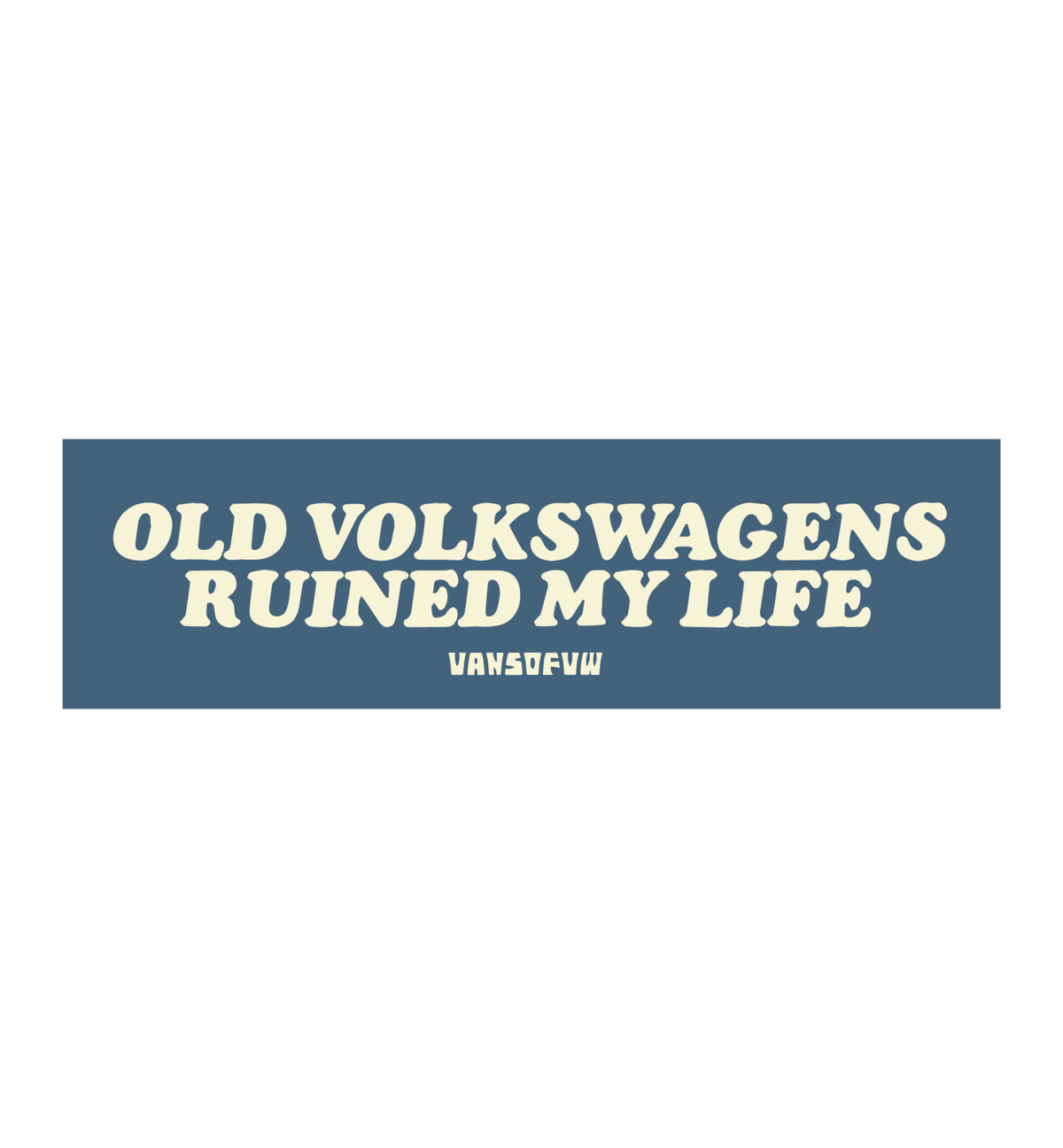 VW bumper sticker Dove Blue – classic Volkswagen decal 15x5cm