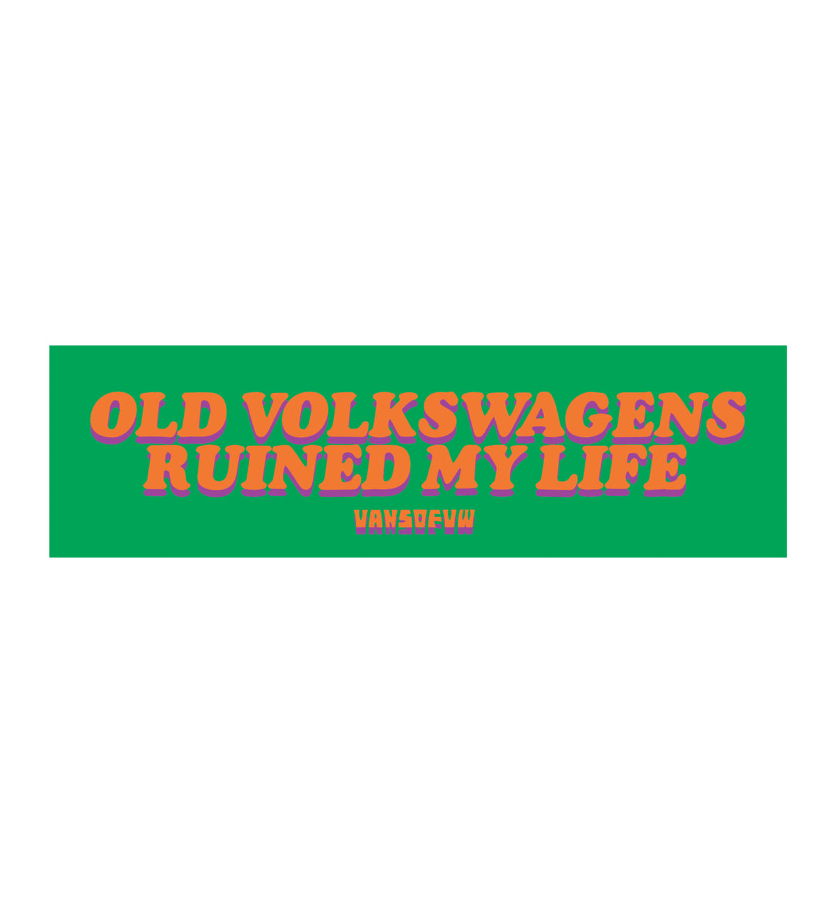 VW bumper sticker Forest Camper green – classic Volkswagen decal 15x5cm