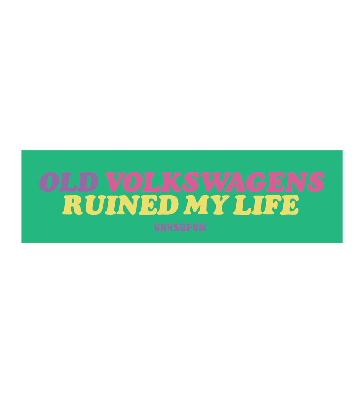 VW bumper sticker Green Bay – classic Volkswagen decal 15x5cm