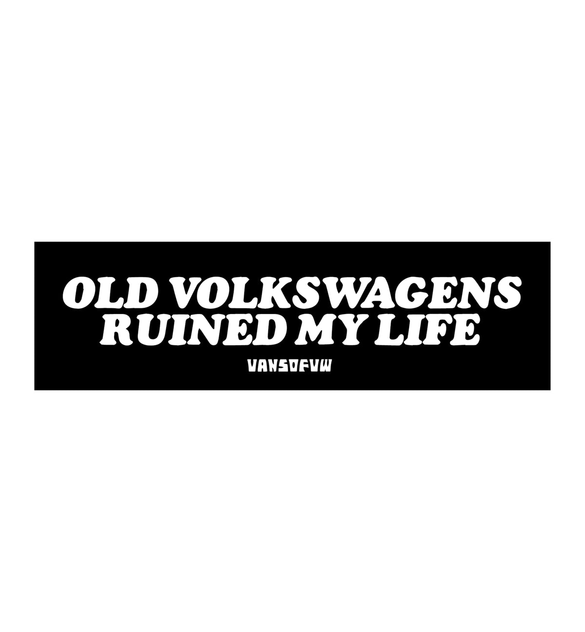 VW bumper sticker Midnight Black – classic Volkswagen decal 15x5cm