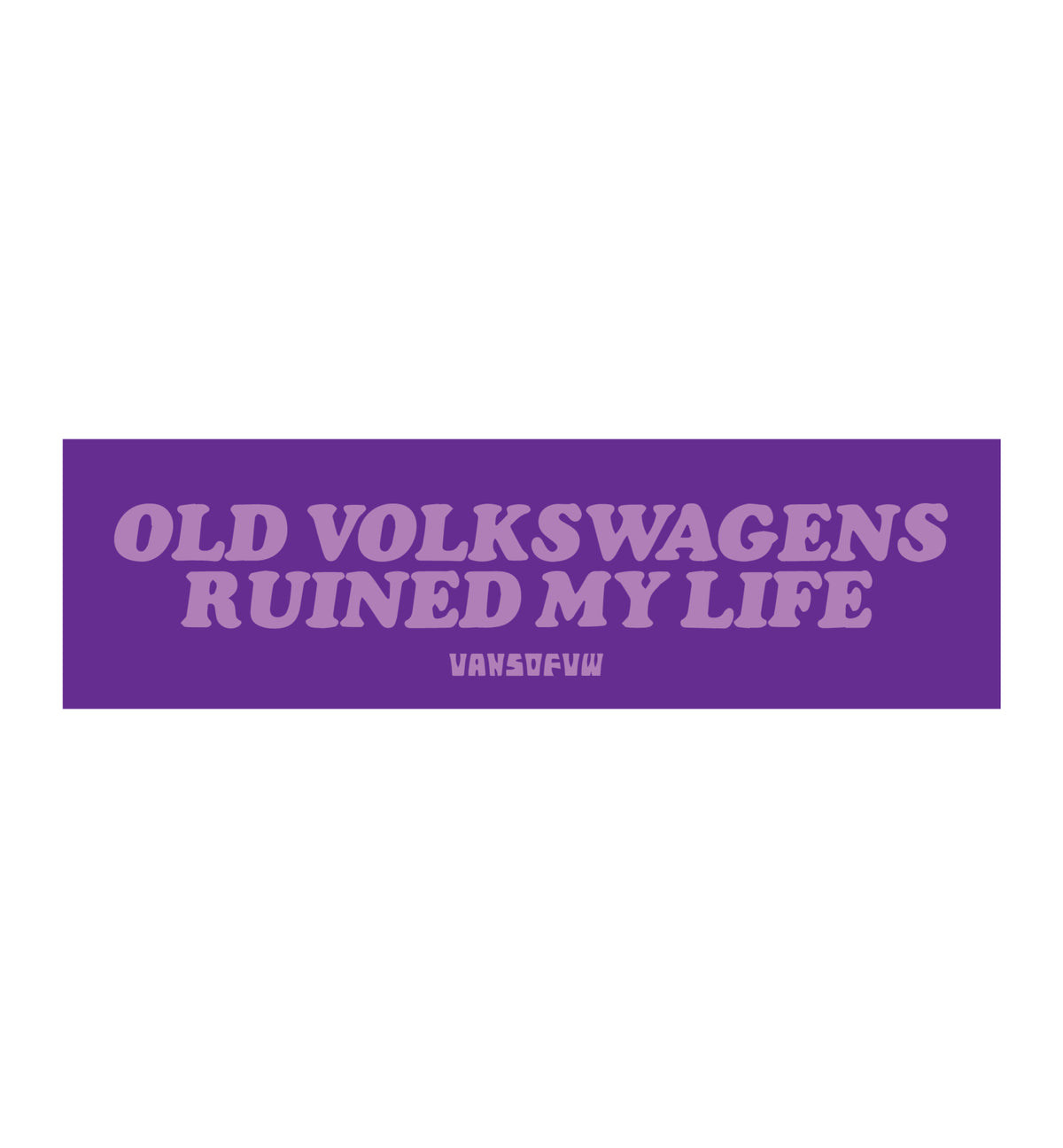 VW bumper sticker Purple Haze – classic Volkswagen decal 15x5cm