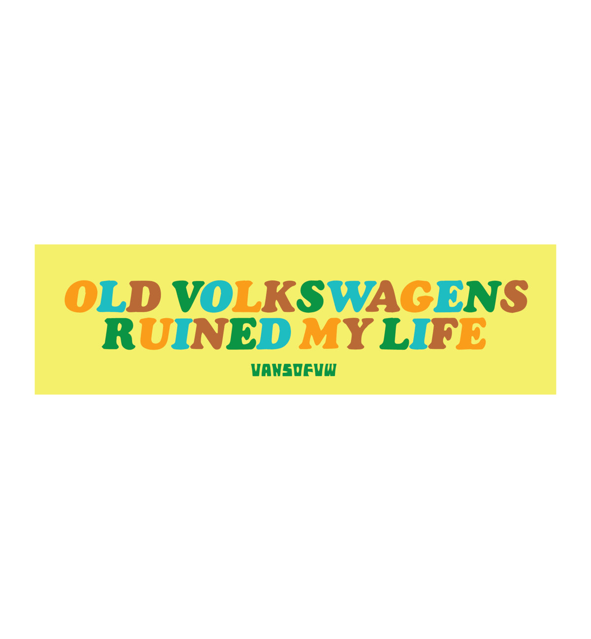 VW bumper sticker Sunburn Bus orange – classic Volkswagen decal 15x5cm