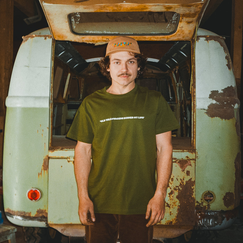 Dark green Old Volkswagens Ruined My Life t-shirt – vansofvw